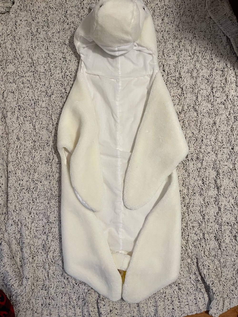 Cozy Cream Hooded Kids Cape with Plush Ears